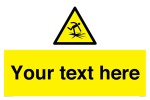 Custom warning thin ice